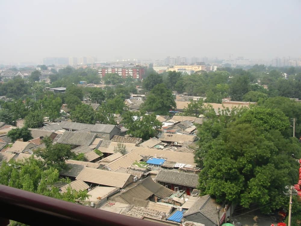 钟鼓楼与胡同天际线(北京)实景图