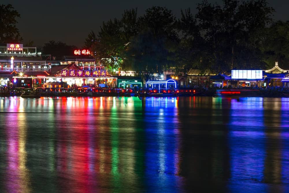 什刹海与后海(北京)实景图