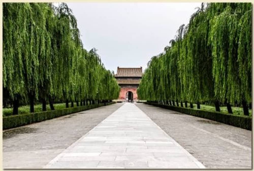 明十三陵神路与定陵(北京)实景图